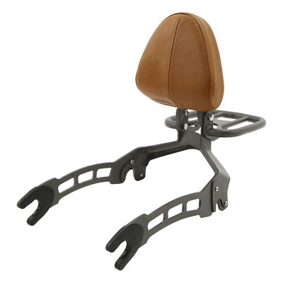For 2015-2024 Indian Scout Titanium Passenger Backrest Sissy Bar Seat W/ Rack US