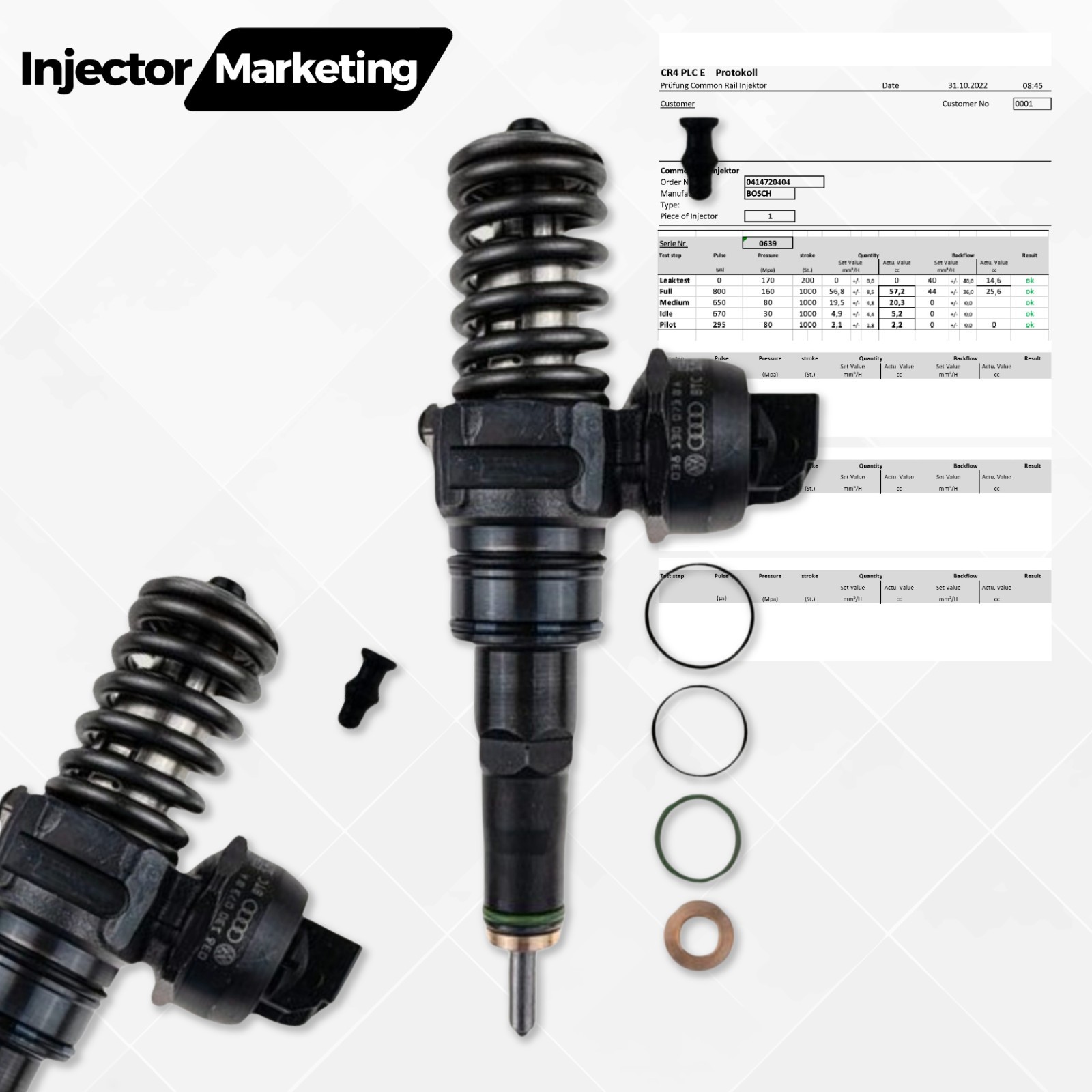 0414720309 VW Pumpedüse 07Z130073N Element Pumpe Düse Einheit 07Z130073NX