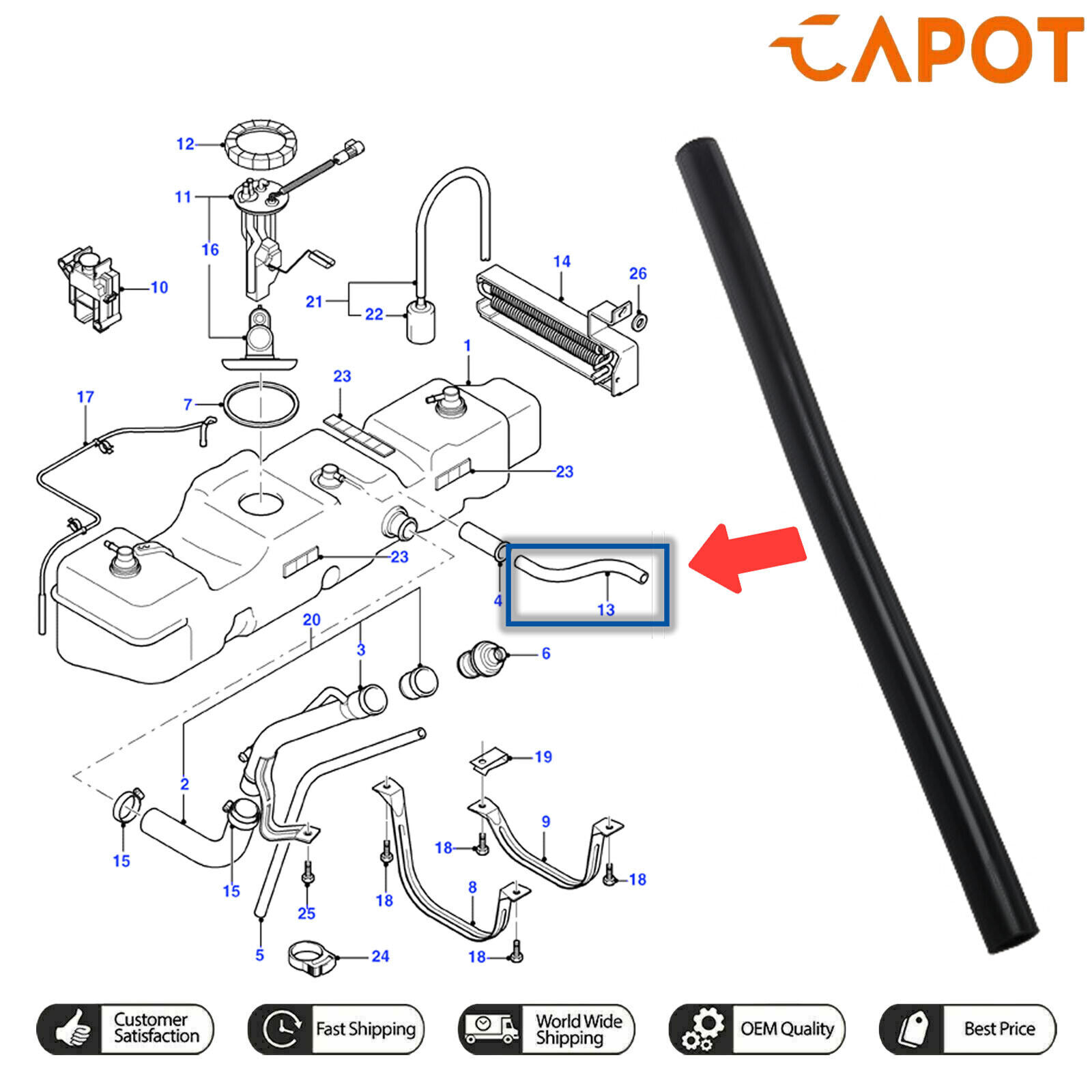 Tubo Flessibile Flessibile 300psi Di Iniezione Di Carburante Intrecciato Condotto Del Carburante - Foto 10
