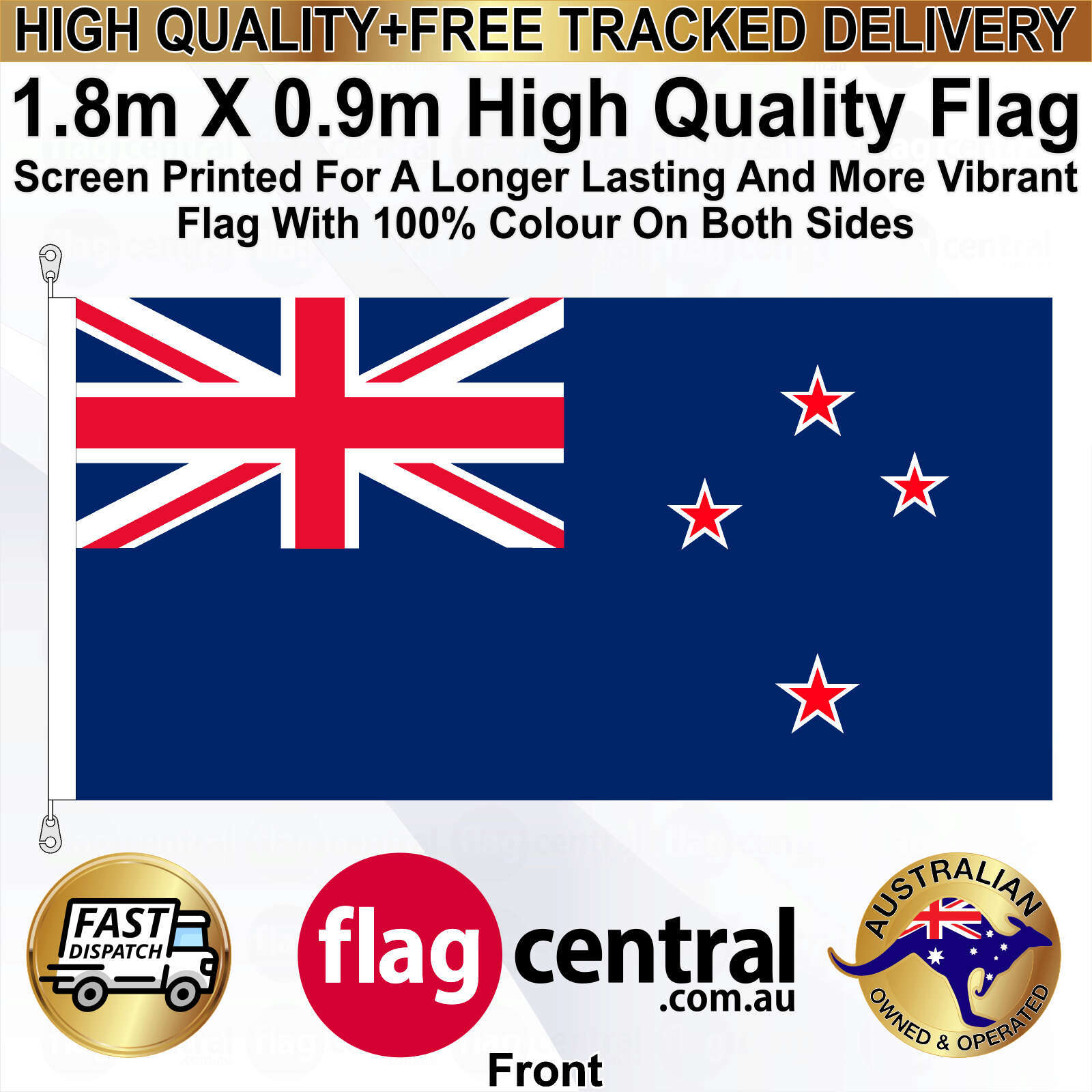 New Zealand National Flag - Red, White, and Blue 1.8m x 0.9m