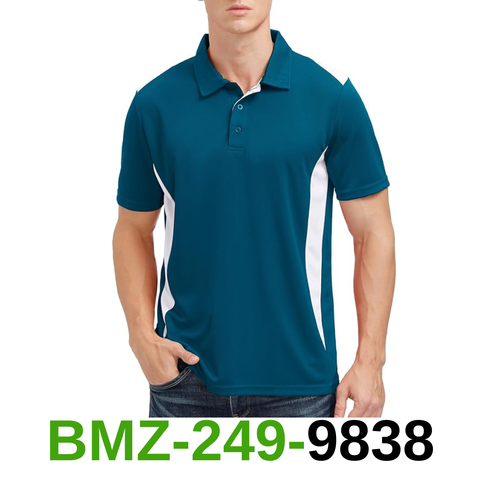 TIHEEN Men's Big & Tall Short Sleeve Moisture Wicking Performance Golf Polo, 4xl