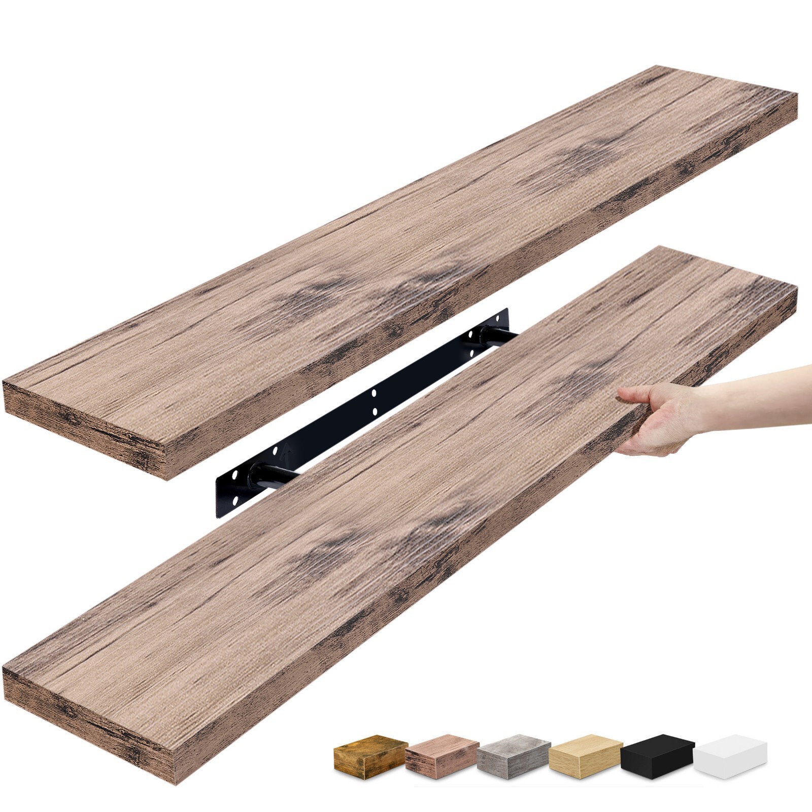 Sorbus Floating Shelves for Wall, 2 Pack (35 Inch) Long Wall-Mounted Shelves