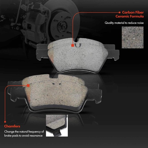 8x Front & Rear Ceramic Brake Pads for Mercedes-Benz W164 X164 GL450 GL550 ML350