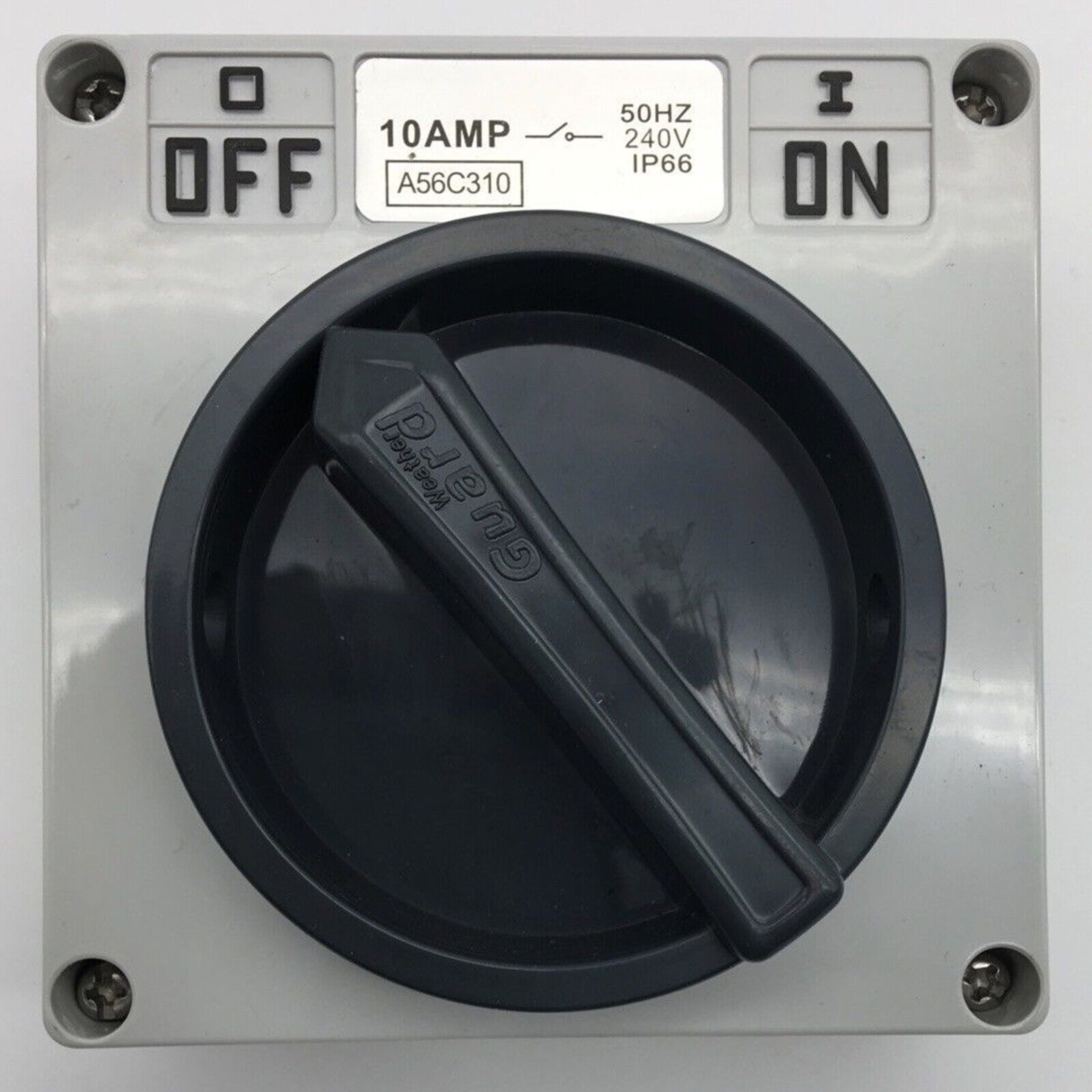 10A AMP Isolator Switch Lockable Weatherproof IP66 Waterproof
