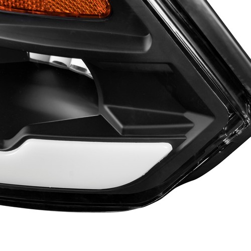 2PCS LED DRL Black Headlight For 2009-2018 Dodge Ram 1500 2500 3500 Halogen