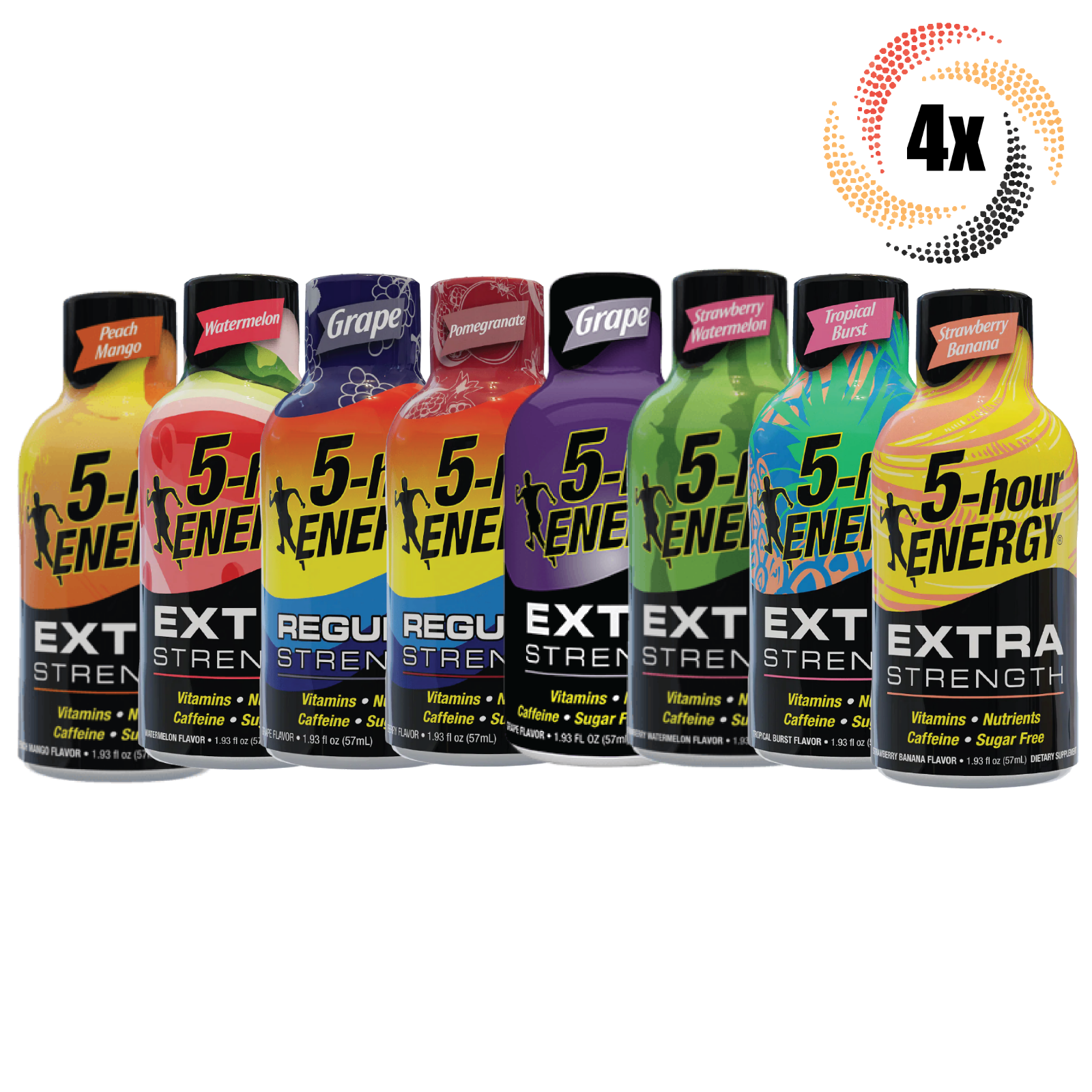 4x Bottles 5 Hour Energy Variety Energy Drink | 1.93oz | Mix & Match 12+ Flavors