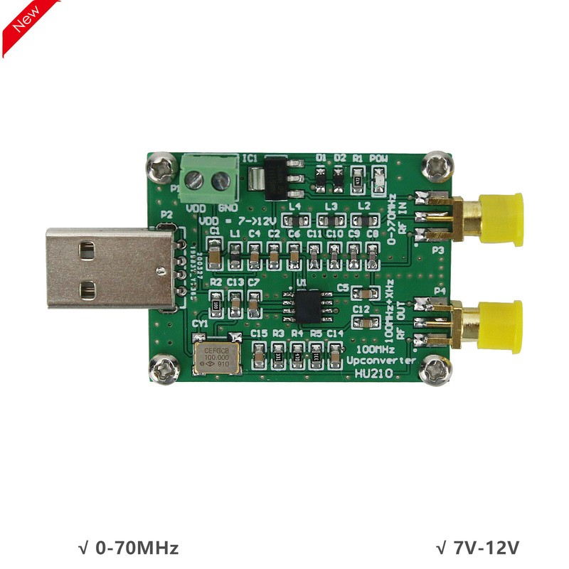 Sdr Upconverter Module 0-70mhz Input Frequency W/ Usb Interface For Rtl-Sdr