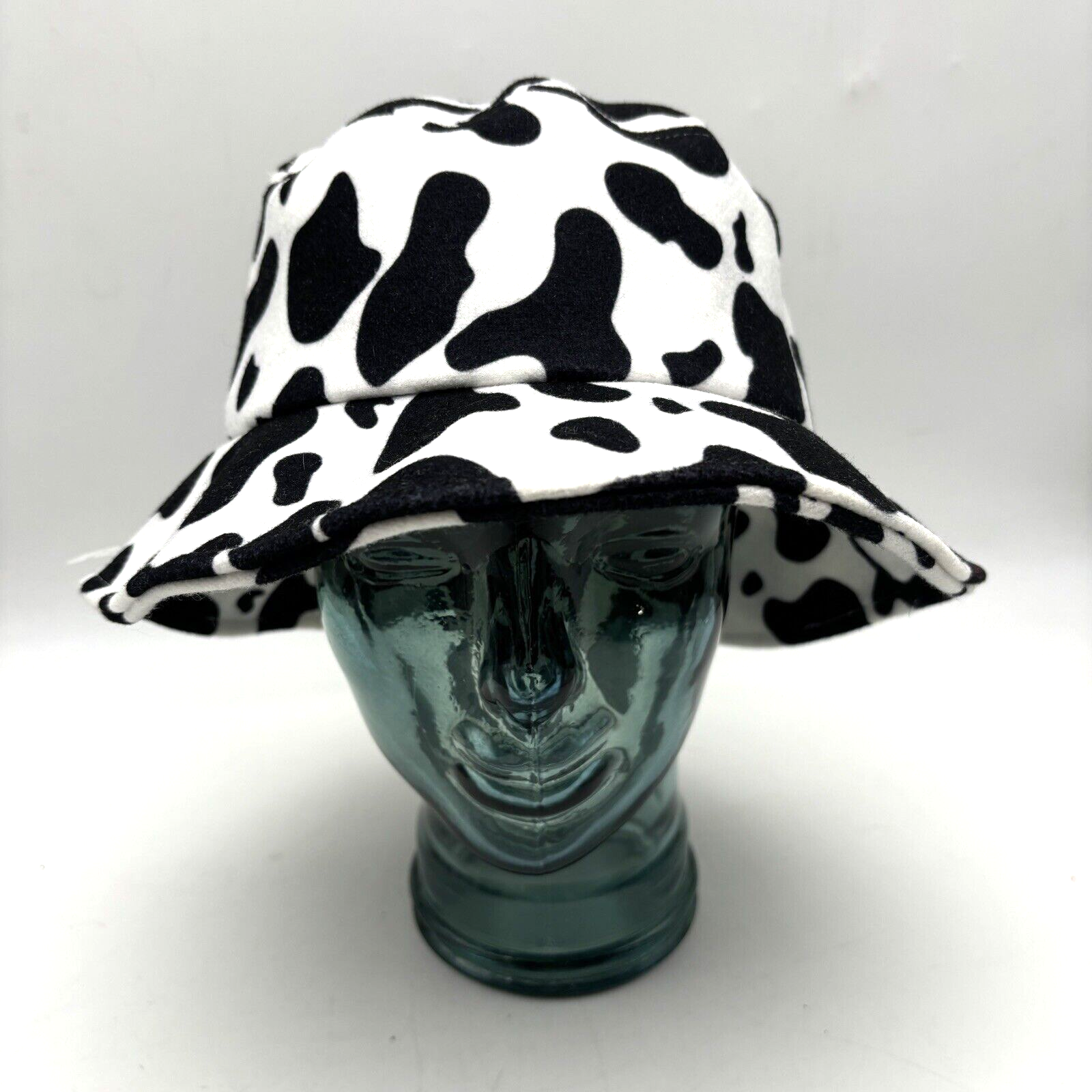 Vintage Faux Fur USA Union Made Animal Print Bucket Style Hat Y2K Boho Festival Cow Print Faux Fur Bucket Hat: Fluffy 90s Festival Cap - Etsy main image 3