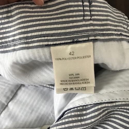 Haggar Clothing Mens Seersucker Pinstripe Dress Golf Shorts Size 42