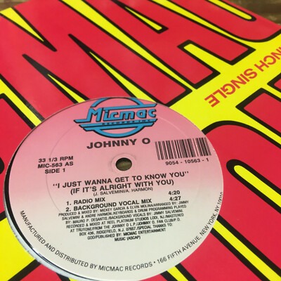 JOHHNY O - I JUST WANNA GET TO NO YOU - 12''VINYL MAXI- NMINT - 1990 - 1ST PRESS 