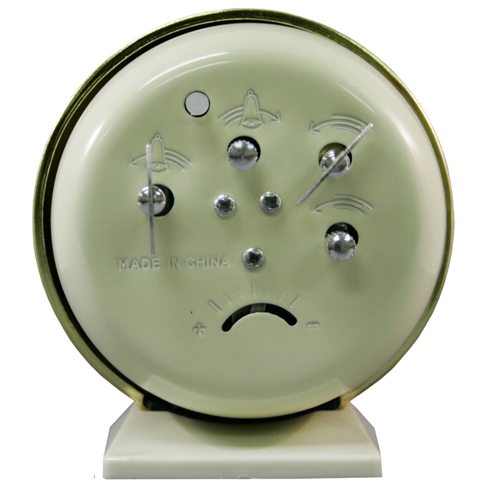 12020 Equity by La Crosse Wind-Up Bell Brass Metal Case Analog Alarm Clock