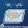 2 Pack - Laminated World Map Poster and USA Map Set - Equal Earth world map design shows continents at true relative size - US Map 18” x 29”