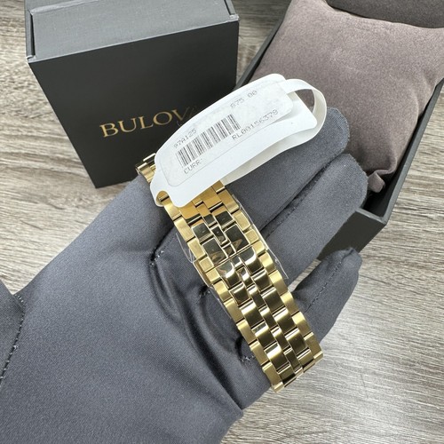 Pre-owned Bulova New✅curved✅  Curv Chronograph Gold Stainless Steel Men's Watch 97a125 $895