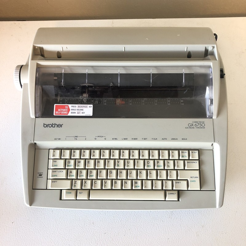Brother typewriter photos of Brother GX-6750 by year then serial number