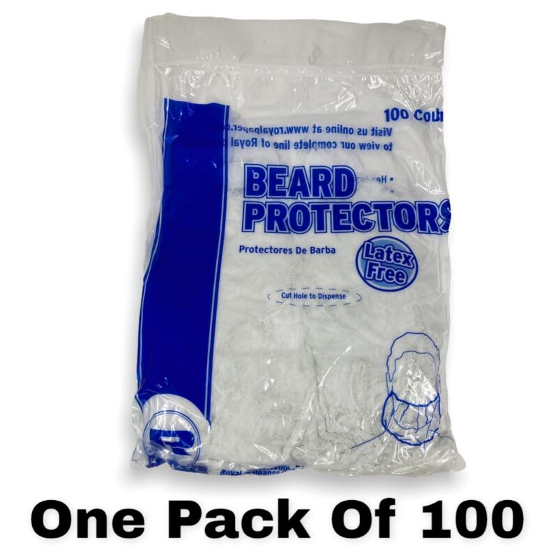 Royal White Latex Free Polypropylene Beard Protector, Package of 100 (RBP1M-IN)