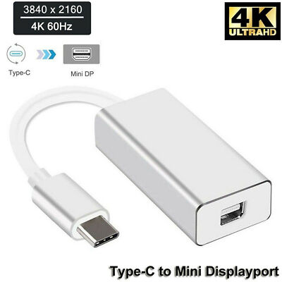 3.1 USB-C Mini DP Adapter Type-C to Mini DisplayPort Converter Thunderbolt 3