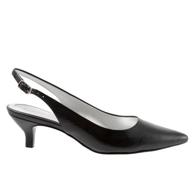 

Trotters Prima T1304-001 Женские черные кожаные туфли на каблуке с открытой пяткой 6,5, Черный, Trotters Prima