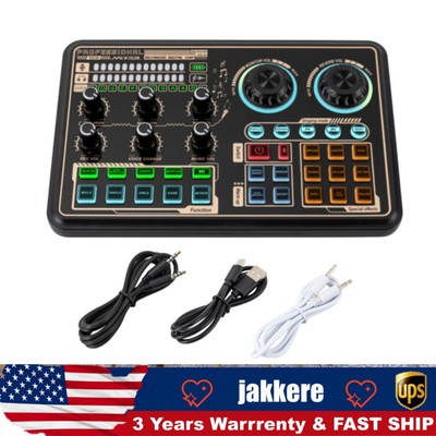 Sound Mixer Board Live Streaming Voice Changer Bluetooth Audio Sound Card Mixer