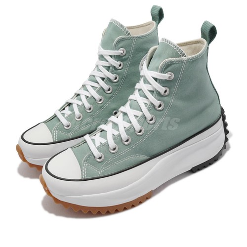 

Converse Run Star Hike High Green White Мужская повседневная обувь унисекс на платформе 172726C, Зеленый, Run Star Hike