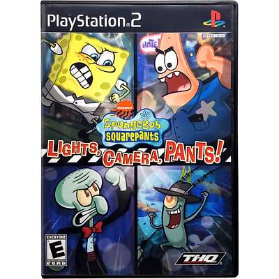 SpongeBob SquarePants Lights Camera Pants - Sony Playstation 2 PS2 Pristine