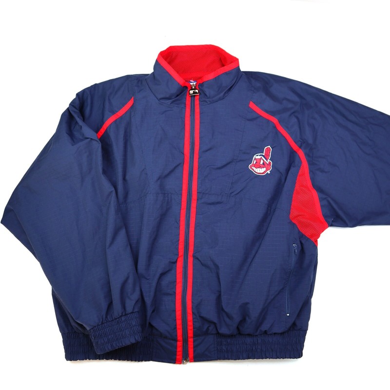 Nike Cleveland Indians コート　ジャケット　インディアンス Nike 7 MLB Cleveland Indians Chief Wahoo Full Zip Jacket youth XL