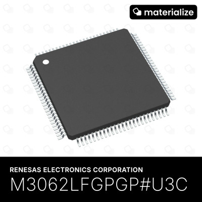 Renesas - M3062LFGPGP#U3C, Microcontroller M16C/60/62P (Lot Size: 400)
