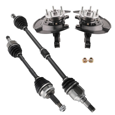 Front Steering Knuckles Hub Bearings CV Axles For Toyota Corolla 2009 - 2013