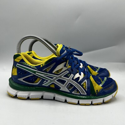 Rare Asics Gel Blur 33 2.0 Brazil Flag Mens Size 6 Women Size 7.5 Sneakers Shoes