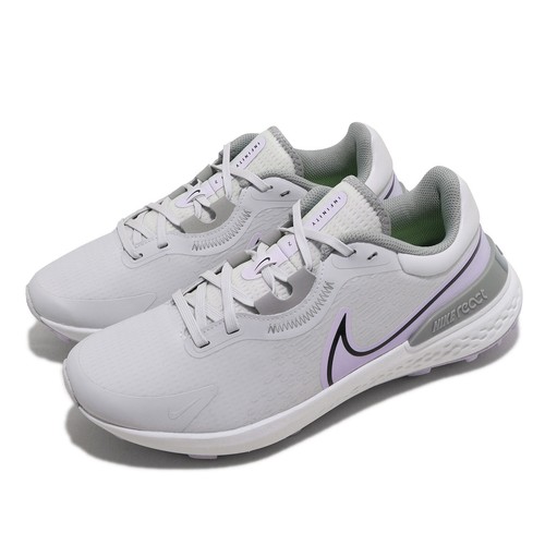 Мужские кроссовки для гольфа Nike Infinity Pro 2 Wide Photon Dust Grey Purple White DM8449-005