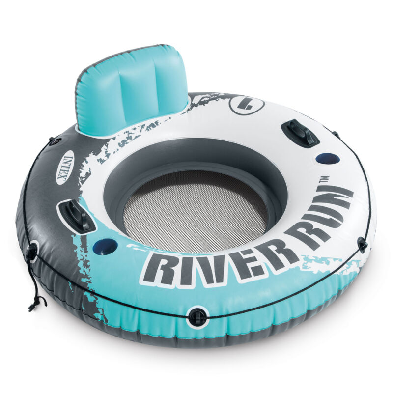 Intex River Run Single Inflatable Floating Water Tube, Color Varies (Open Box)