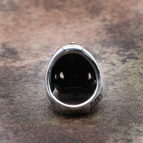 Stainless Steel Punk Biker Mens Gold Masonic Skull Ring For Men Size 7-15 Gift