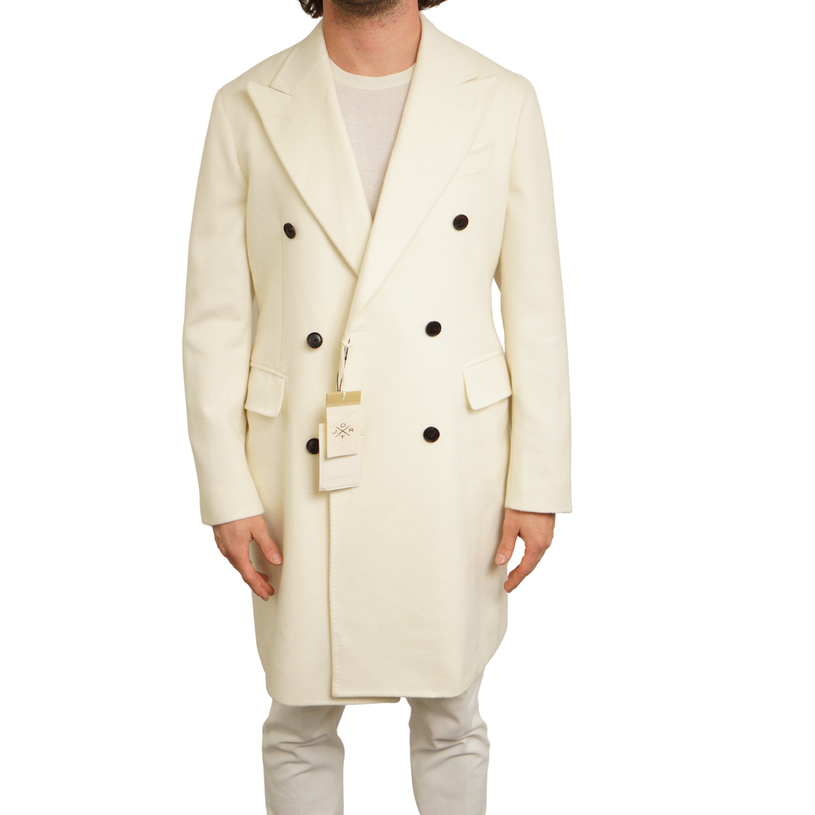 Men Suitsupply Coat 100% Cashmere Blecker Double Breasted UK/US38