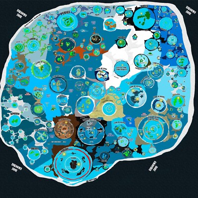 Terra Infinita: Flat Earth Map Canvas Poster | Worlds Beyond The Ice Wall