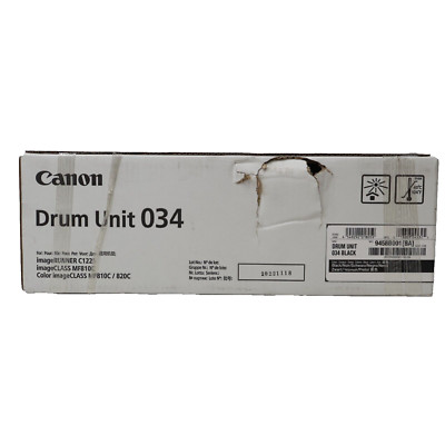 GENUINE CANON IMAGECLS MF810CDN 1-CRG034 BLACK DRUM, 32.5k yield NEW BOX DAMAGE
