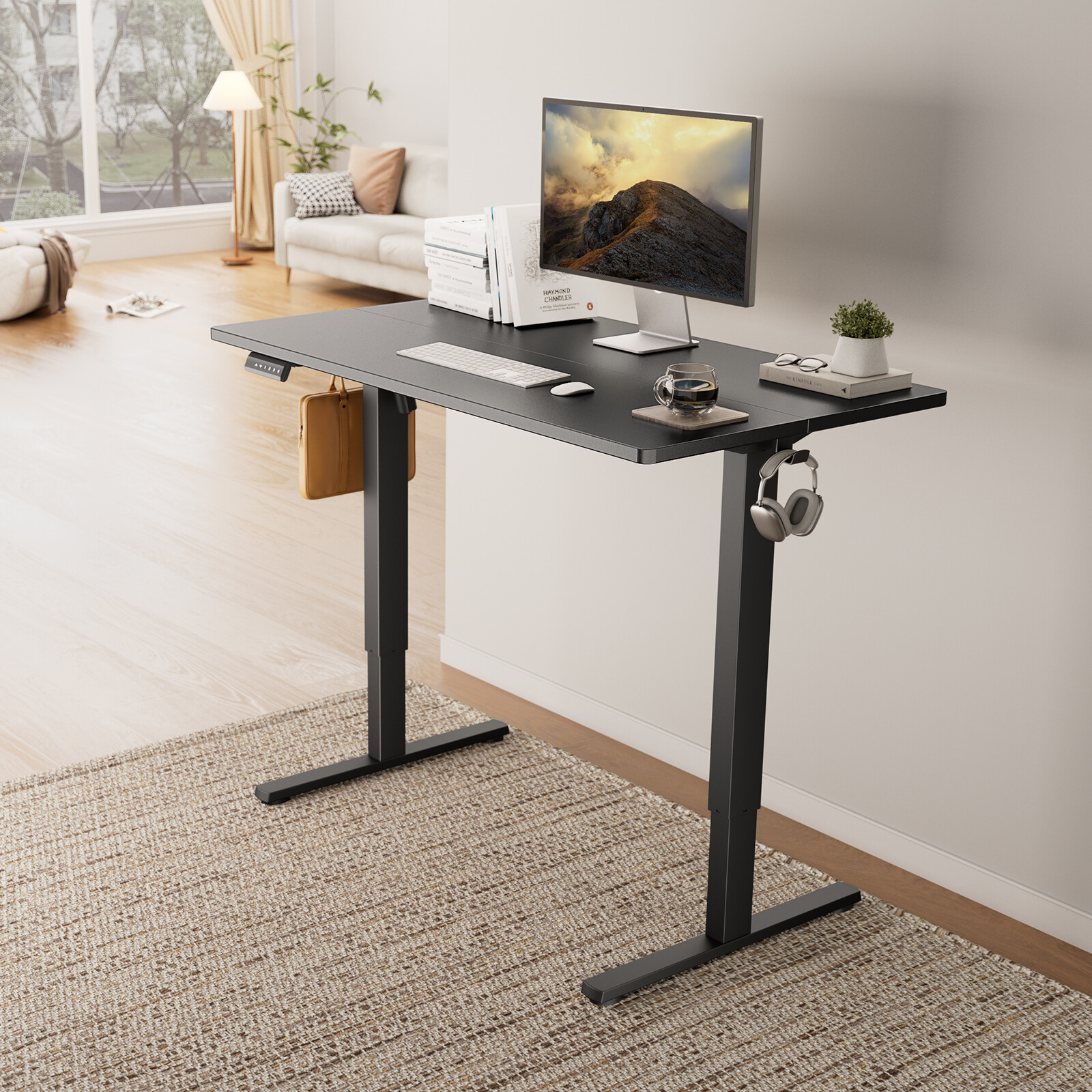Electric Standing Desk Gaming Work PC Table Adjustable Height for Home Office