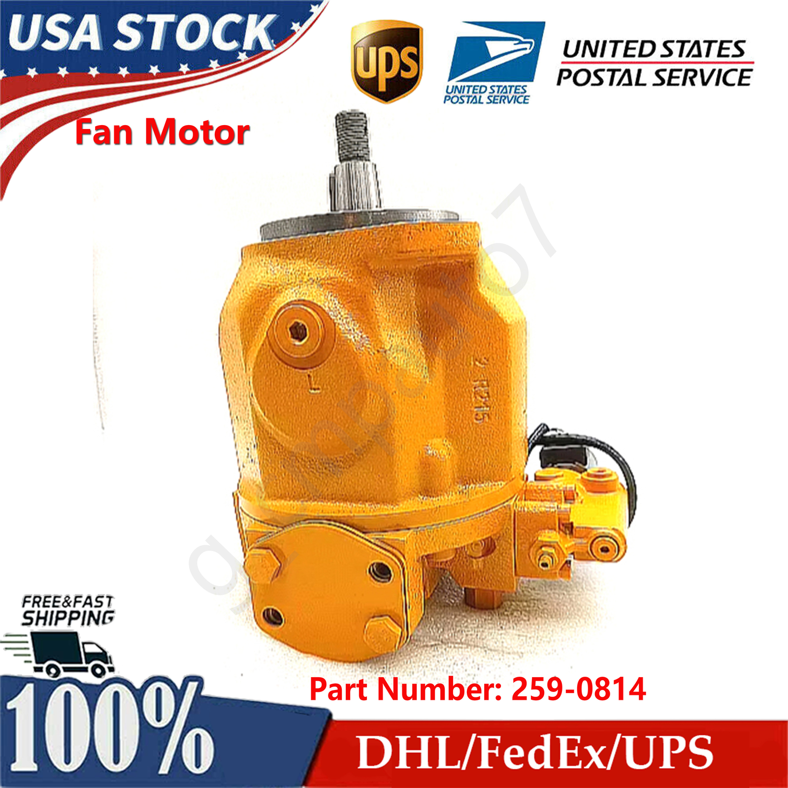 259-0814 Piston Hydraulic Pump Fan Motor For Excavator Parts E345C