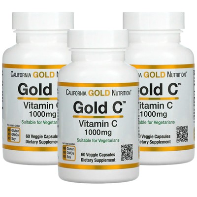 Gold C от California Gold Nutrition - добавка с витамином C класса USP - для иммунитета