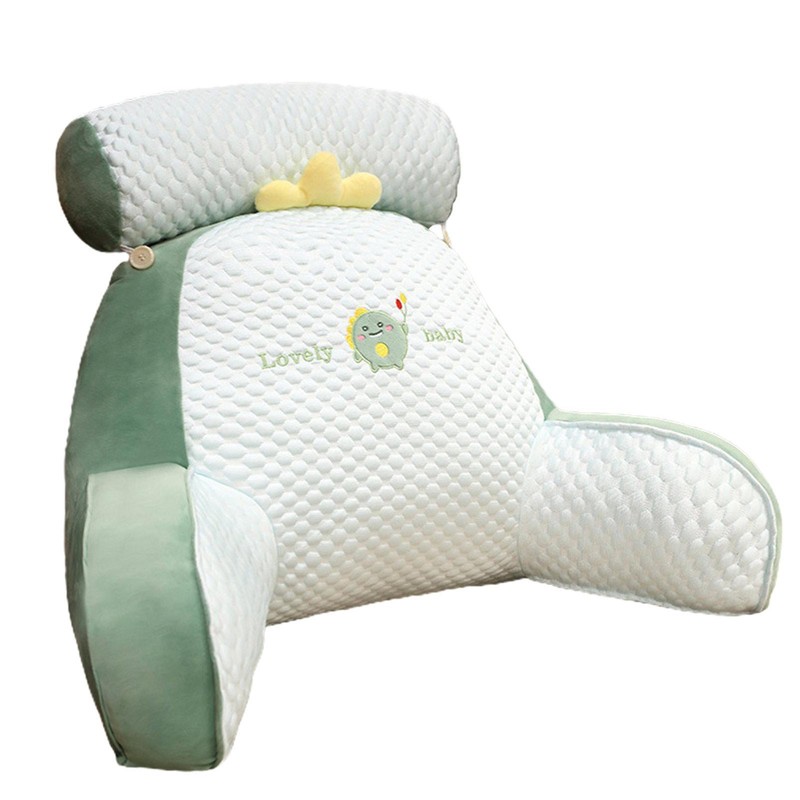 Chair Reading Pillow Ice Silk Backrest Pillow Bed Sofa Cushion For Waist Relax