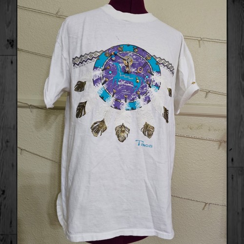 Vintage 90s Women's New Mexico Feathers Horse T-Shirt Large Single