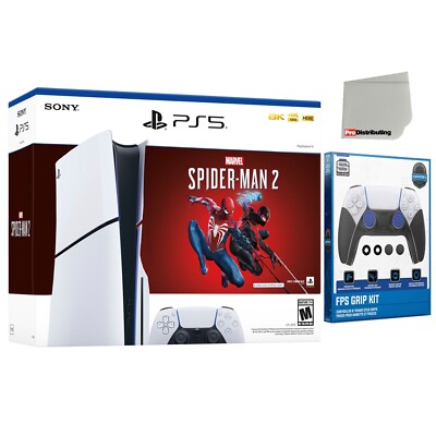 Sony Playstation 5 Slim Disc Marvel s Spider-Man 2 Bundle with Accessory Kits