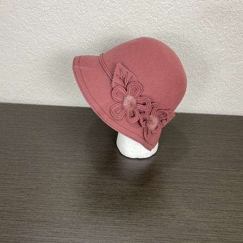 Mauve One Size Wool Felt W/ Mink Detail