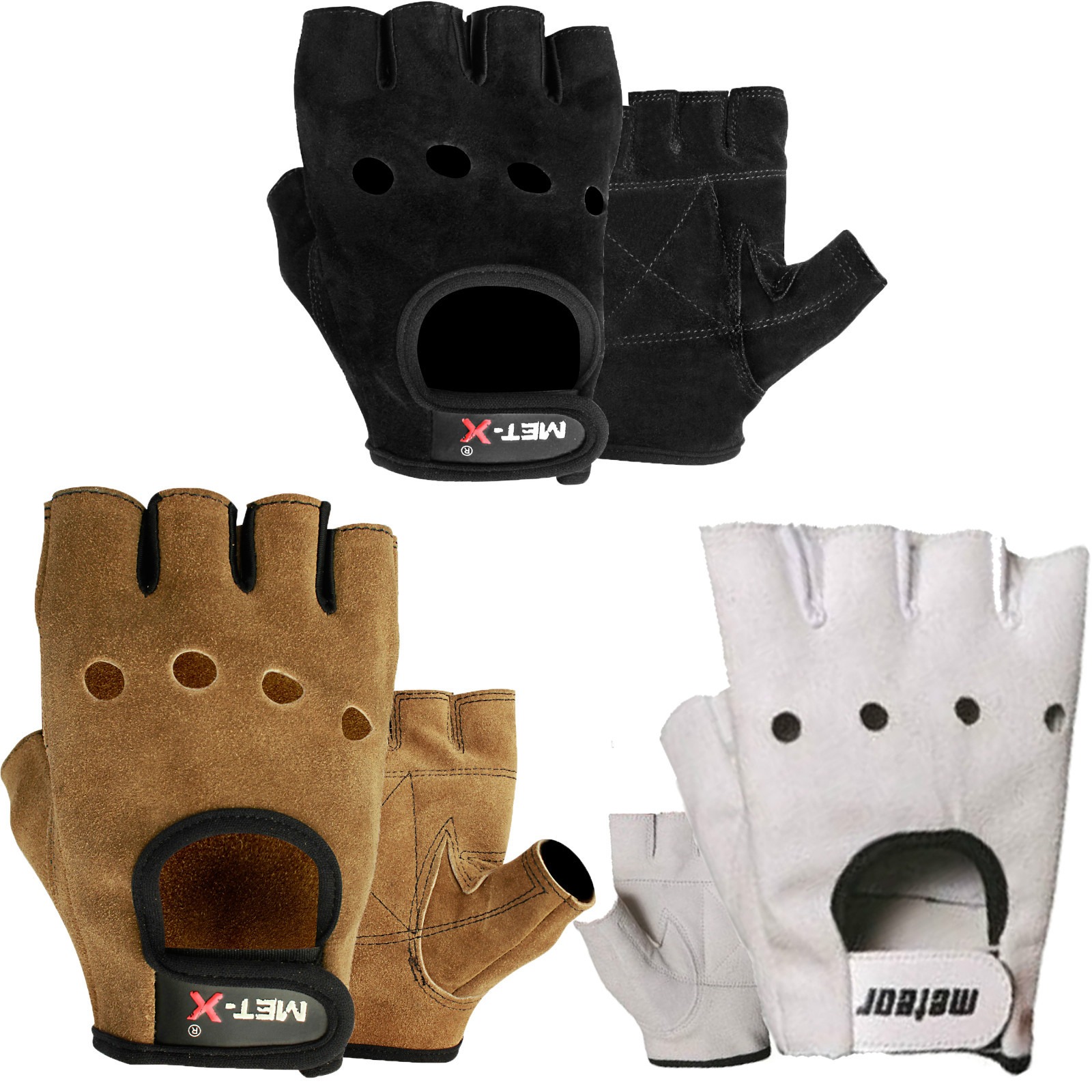 Fingerless Gloves Driving Weight Lifting Gym Training Cycling Wheelchair Gloves