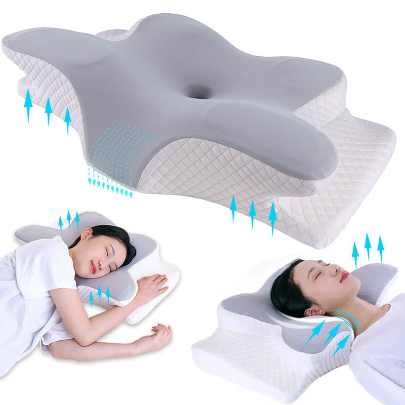 Orthopedic Memory Foam Pillow Neck Shoulder Support Cushion Pillows Pain Relief