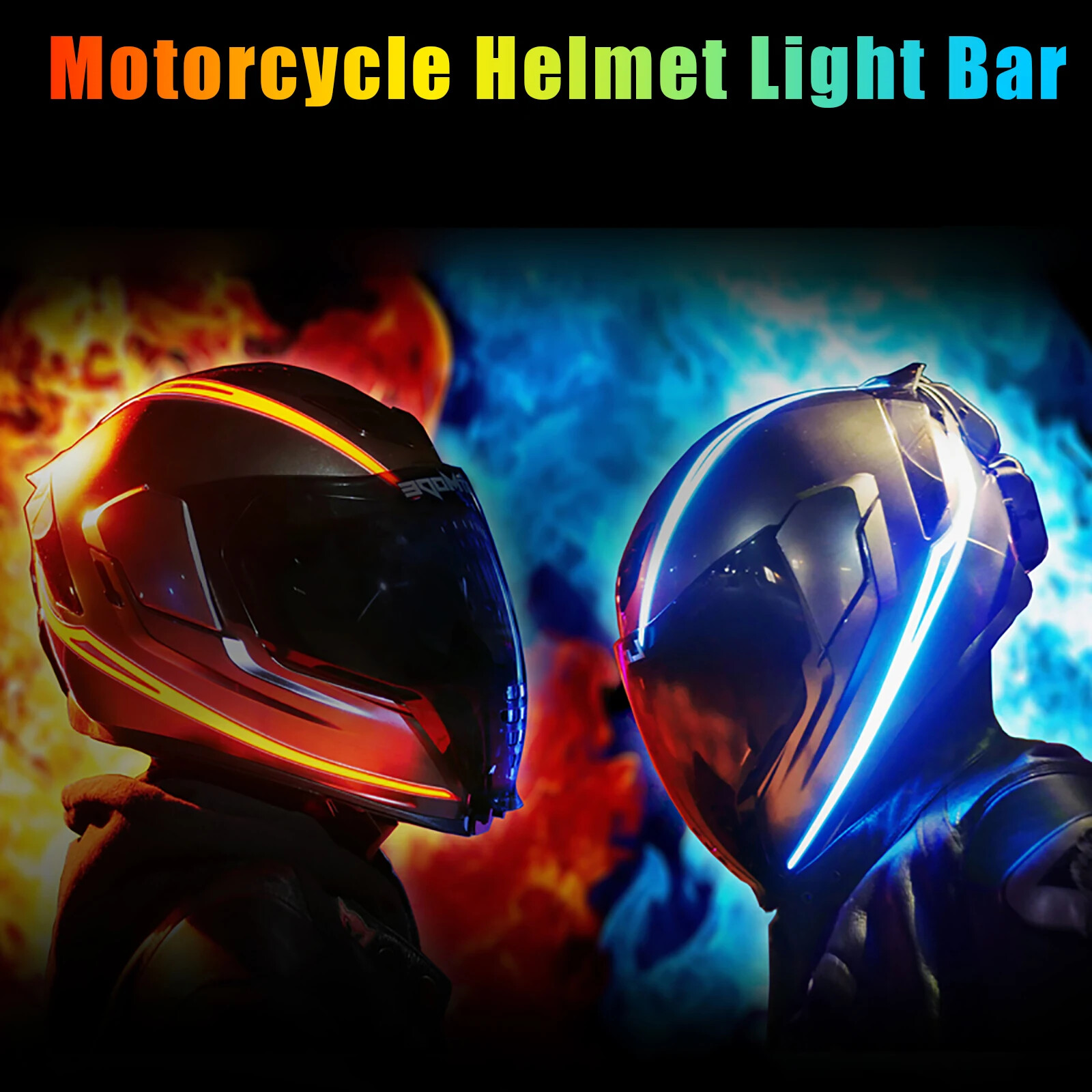Motorcycle Helmet Light helmet Led Riding Signal Light Strip DIY Helmet Decor
