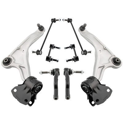 Front Lower Control Arms Assembly Tie Rods Sway Bar for Lincoln MKZ Fusion 13-16