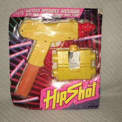 1988 Larami HIP SHOT Uzi Water Gun New Old Stock Rare Water Gun Original Package
