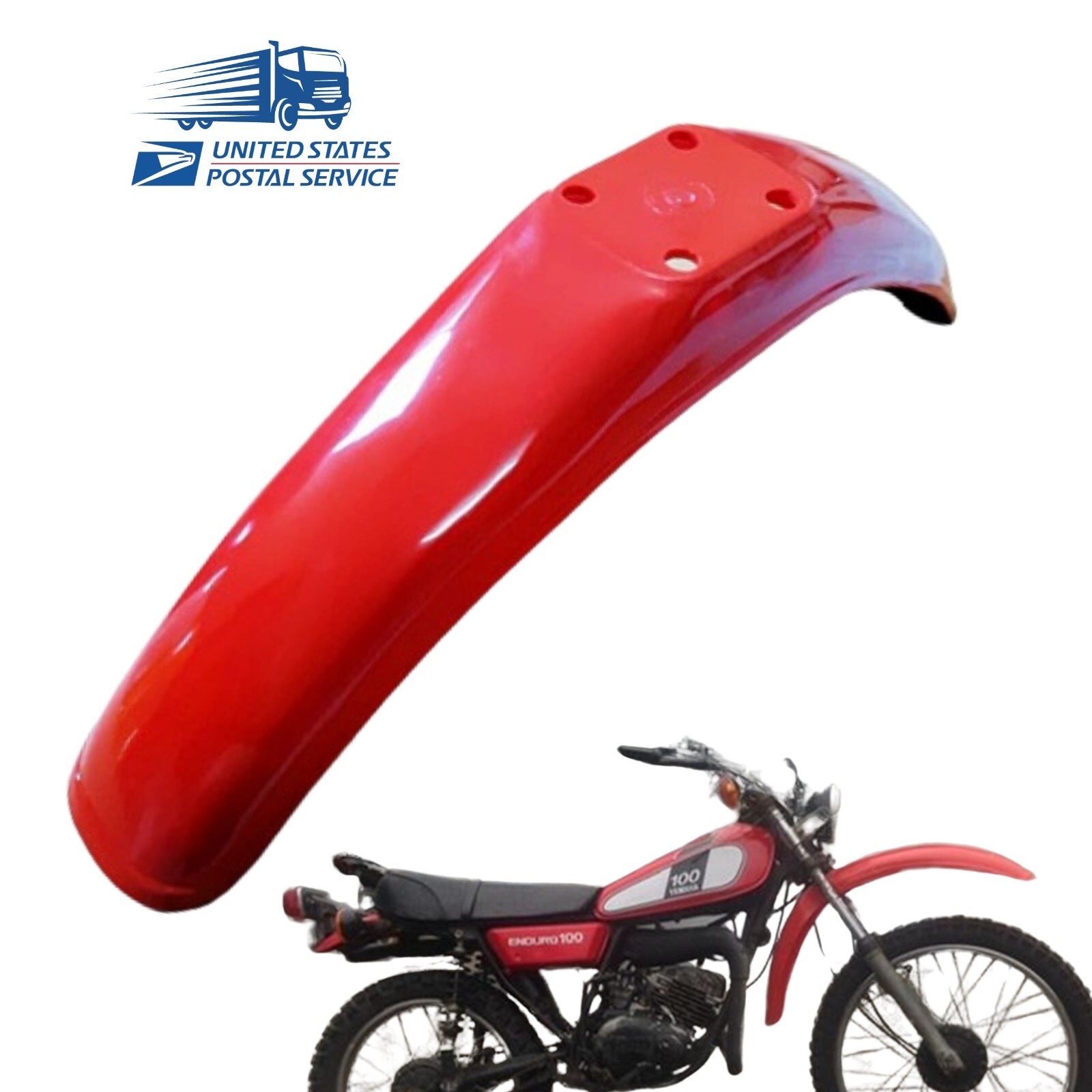 FRONT FENDER Red COLOR FITS YAMAHA DT100 DT125 DT175 DT250 DT400