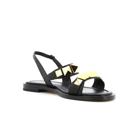 MICHAEL KORS MICHAEL KORS P22G DAMENSANDALEN 4OS2WRFA1L WREN FLAT SANDAL BLACK