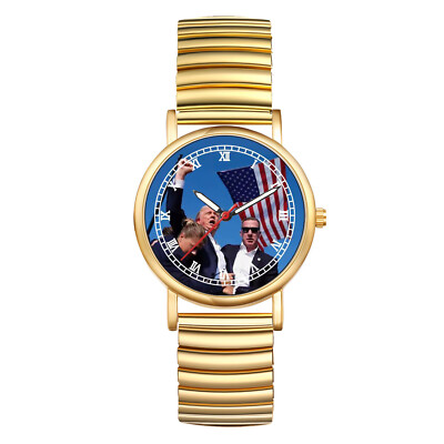 2024 US Election Trump Incident Elastic Slim Quartz Wrist Watch for Men Women