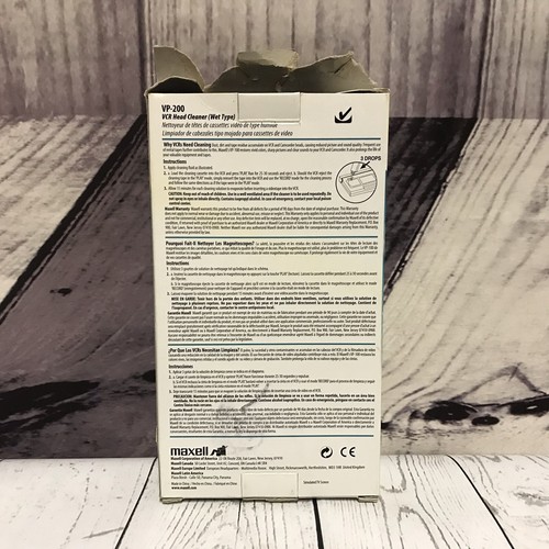 Maxell VCR Cleaner Wet Type VHS VP-200